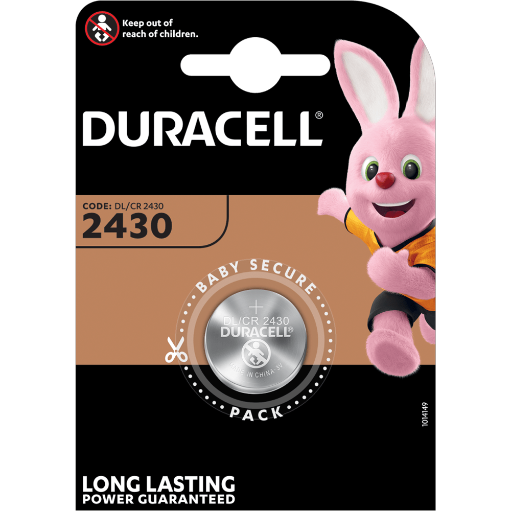 Литиева батерия CR2430 Duracell DL2430 3V