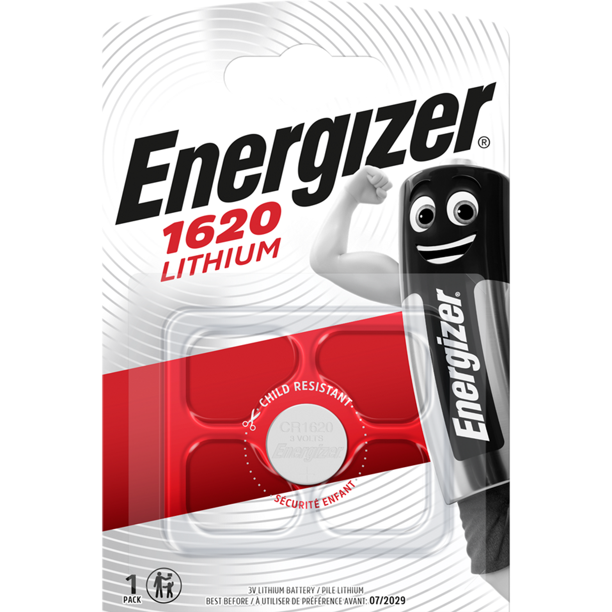 Lithium Battery CR1620 Energizer ECR1620 - 3V