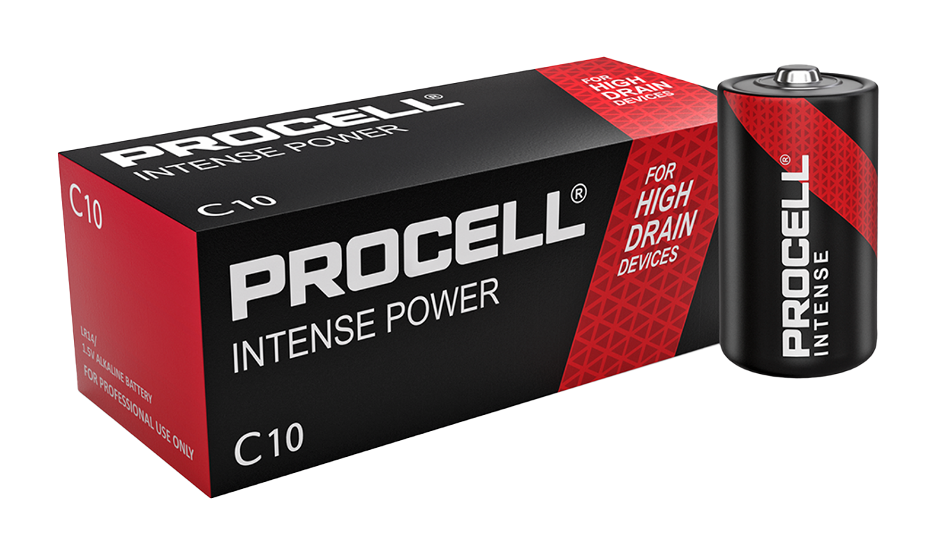 Duracell Procell Intense MN1400 LR14 C alkaline batteries 10 pack