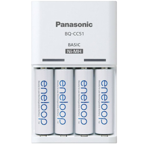 Charger for 2/4 AA/AAA batteries Panasonic Eneloop + 4 AA x 2000 mAh
