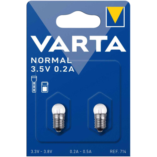 2 Threaded Bulbs for Varta V714 Argon Lantern for 4.5V Battery