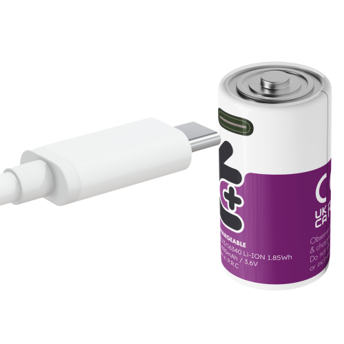 RCR123A Rechargeable Battery Uniross Li-Ion USB-C - 3.7V 500 mAh