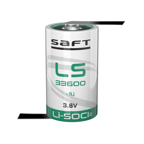 Battery LS 33600 Li-SOCl2 Saft ER-D 3.6V 17000mAh with Z tabs