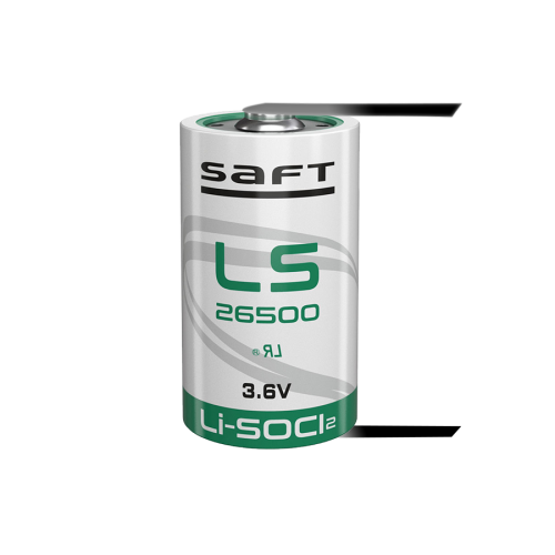 Battery LS26500 CNR SAFT Li-SOCl2 3.6V 8500 mAh with U tabs