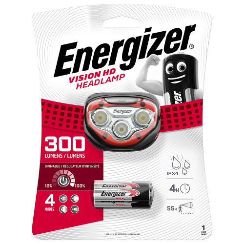 Energizer Vision HD LED Headlight Headlamp - 300 lumens