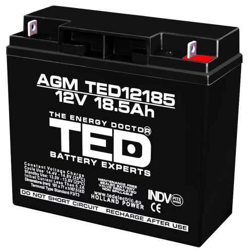 AGM Lead-Acid Battery 12V 18.5 AH - TED