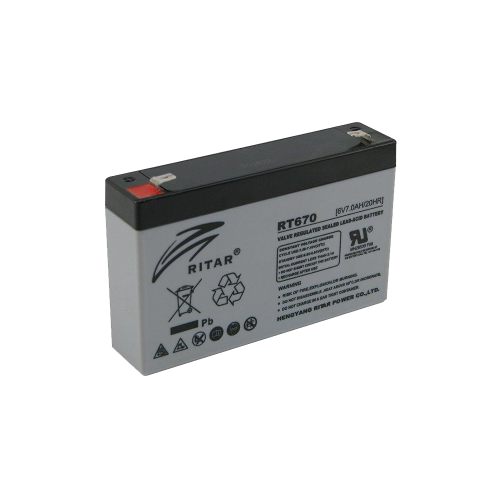 Lead-acid Battery AGM 6V T1 7.0 AH - RITAR