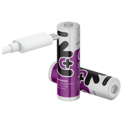 4 Акумулаторни батерии АА Uniross Li-Ion 1.5V 1500 mAh - USB - Type C