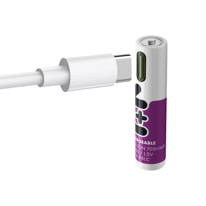 4 Акумулаторни батерии ААА Uniross Li-Ion 1.5V 500 mAh - USB - Type C