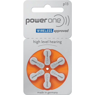 Hearing Aid Batteries 13 PowerOne PR48 - 1.44V