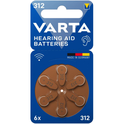 Hearing Aid Batteries 312 Varta PR41