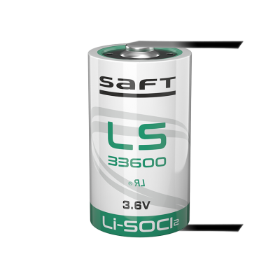 Батерия LS 33600 Li-SOCl2 Saft ER-D 3.6V 17000mAh с U-пластини