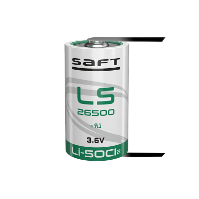 Батерия LS26500 CNR SAFT Li-SOCl2  3.6V 8500 mAh с U пластини