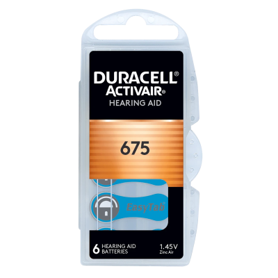 Батерии за слухов апарат 675 Active Air Duracell