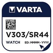 Срок на годност на батерия 303 - SR44SW - SR44 - Varta V303