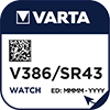 Батерия 386 -  SR43 - SR43W - Varta