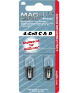 Оригинални Резервни крушки криптон за фенер Maglite - 4 батерии С или D