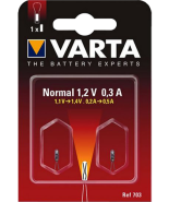 2 Крушки за фенер Varta V703 Argon 1.2V - 2 пина