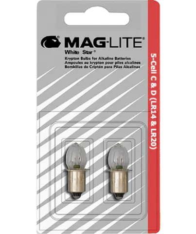 Оригинални крушки за фенер Maglite с 5 батерии С или D