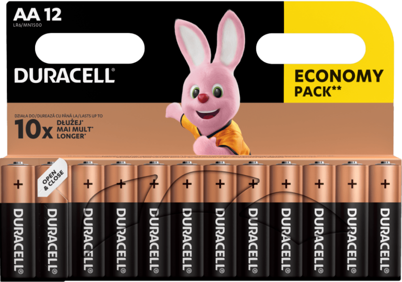 Алкални батерии АА Duracell Basic MN1500 AA - 12 броя