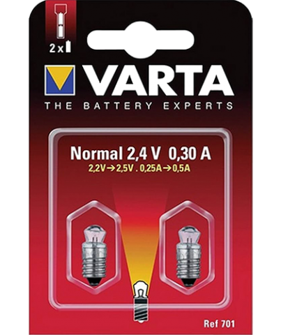 Крушки за фенер Varta V701 2.4V - резба