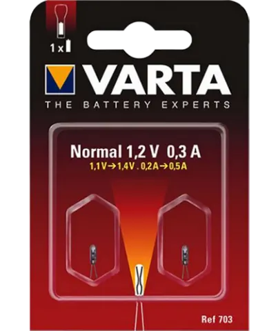 Резервни крушки за фенер Varta V703 Argon 1.2V - 2 пина