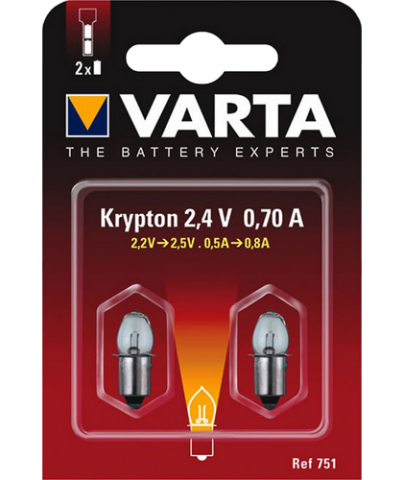 Криптонови крушки за фенер VartaV751  2.4V - стик