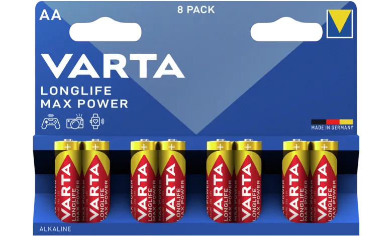 Алкални батерии AA Longlife Max Power - Varta AA - 8 броя