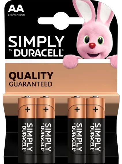 Алкални батерии AA Duracell Simply AA - 4B