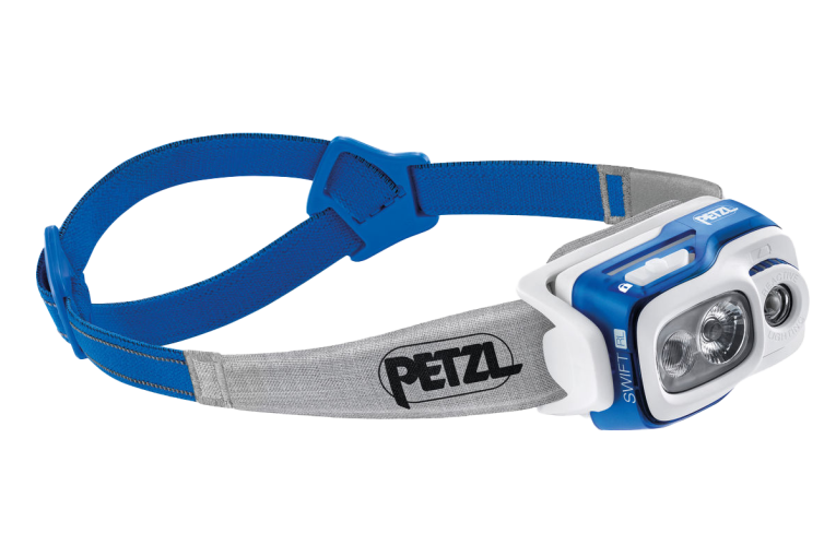 Акумулаторен фенер за глава PETZL SWIFT® RL 900 lm - Син