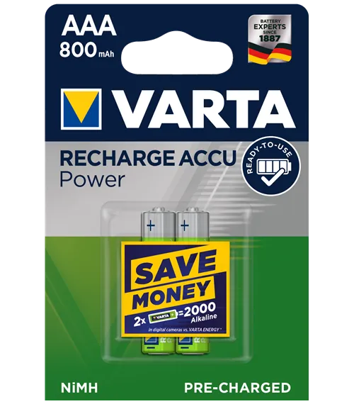 Акумулаторни батерии ААA Varta Ready2Use AAA - 800 mAh