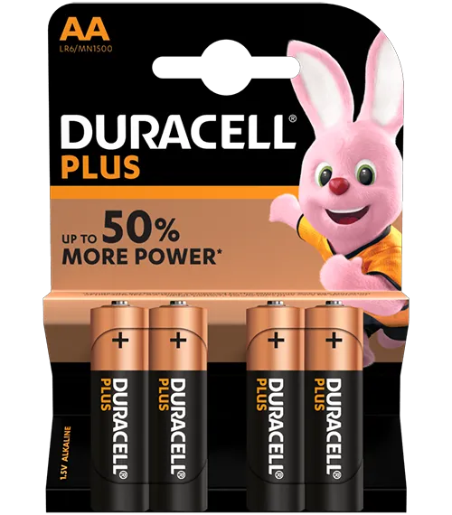 Алкални батерии Duracell Plus Power MN1500 AA BL4