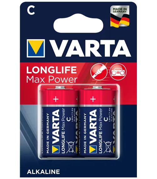Алкални батерии C - LR14 Varta Max Power LR14