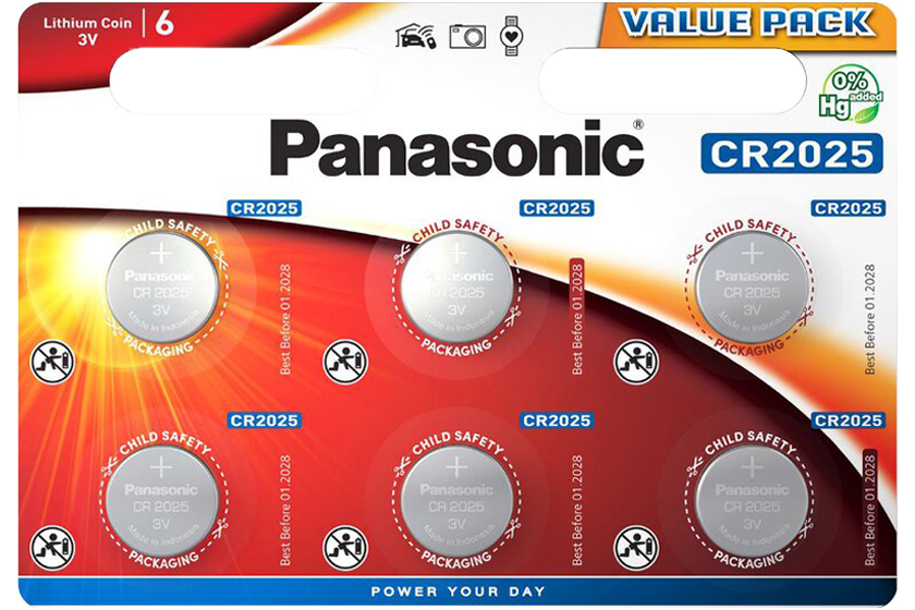 Литиеви батерии CR2025 Panasonic CR2025 - 3V