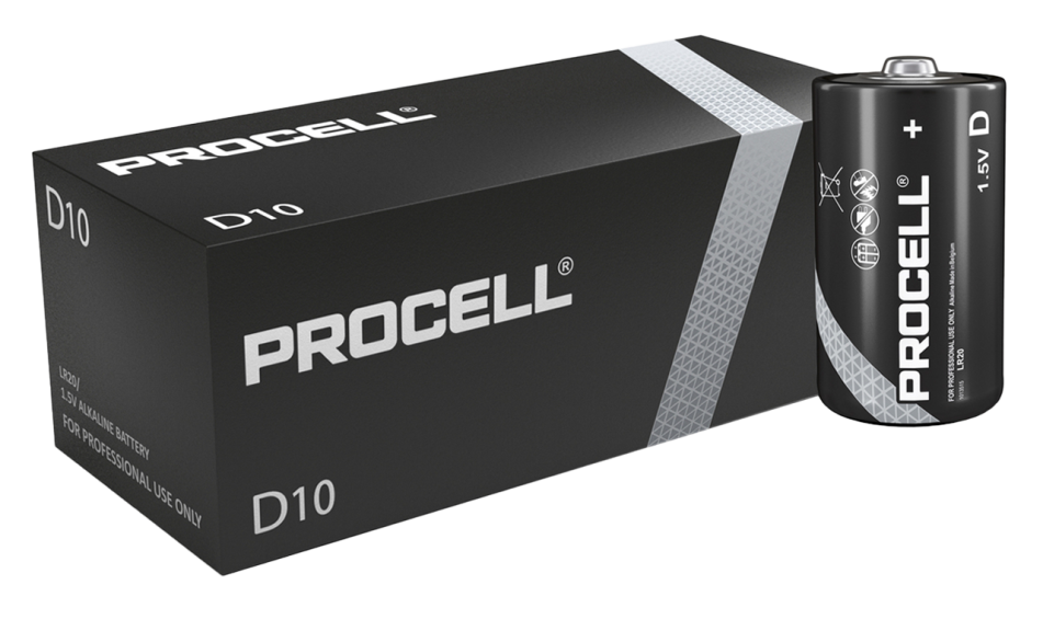 Алкални батерии LR20 D Duracell Procell MN1300 10-Pack