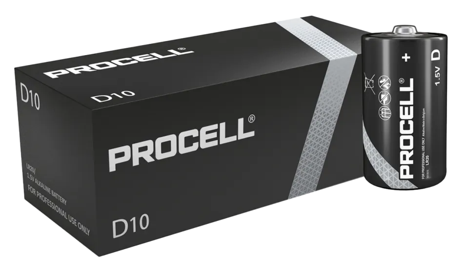 Алкални батерии LR20 D Duracell Procell MN1300 10-Pack