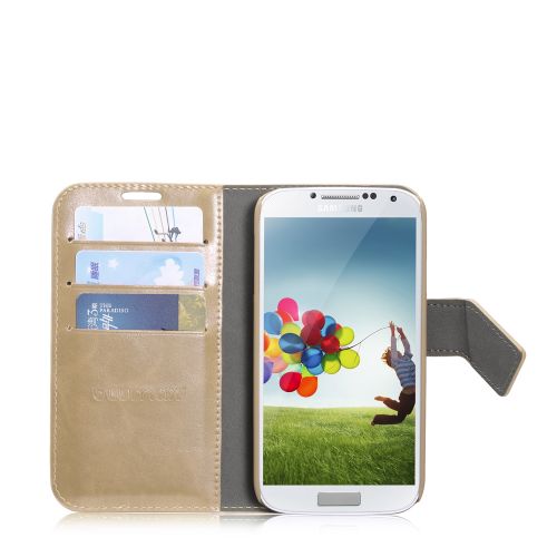 Blumax PU Wallet Booksytle Case Sam.Gal.S4/i9500 Rice colour