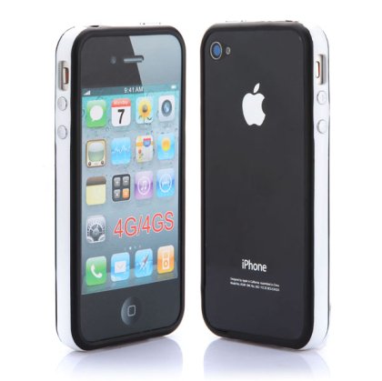 Силиконов кейс Bumper за iPhone 4 4S White