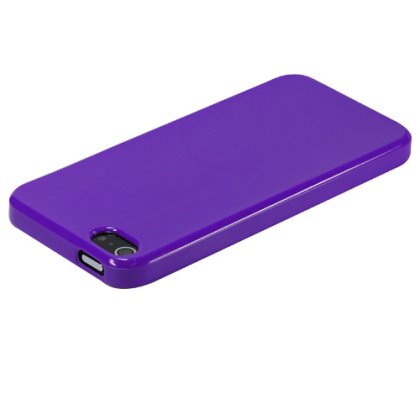 Силиконов кейс за iPhone 5 Purple+Display Protection