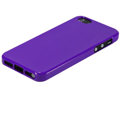 Силиконов кейс за iPhone 5 Purple+Display Protection