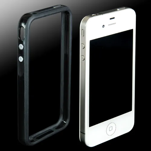 Силиконов кейс Bumper за iPhone 4 4S Solid Black