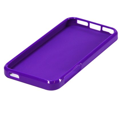 Силиконов кейс за iPhone 5 Purple+Display Protection