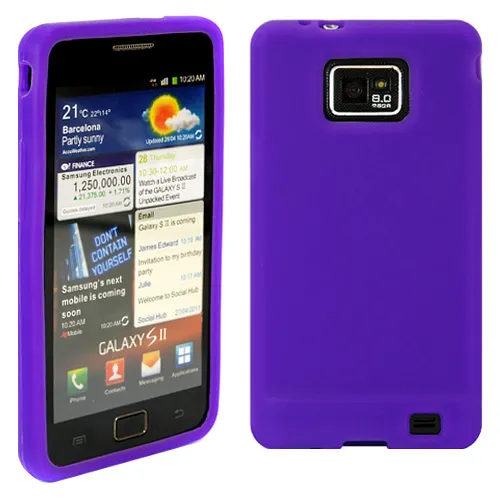 Силиконов кейс за Samsung Galaxy S2 i9100 purple