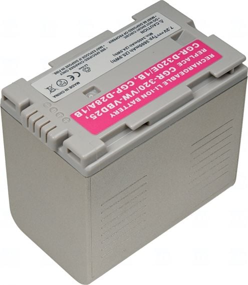 Батерия за видеокамера Panasonic CGR-D320, VW-VBD25, CGP-D28A/1B, Цвят - шампанско, 3600 mAh