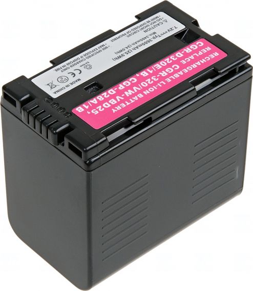 Батерия за видеокамера Panasonic CGR-D320, VW-VBD25, CGP-D28A/1B, Сива, 3600 mAh