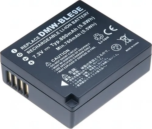 Батерия за фотоапарат Panasonic DMW-BLE9, DMW-BLE9E, DMW-BLG10, DMW-BLG10E, 800 mAh