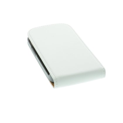 FLIP калъф за Samsung Galaxy S3 mini Естествена кожа White