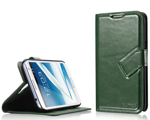 Blumax PU Wallet Bookstyle Case Samsung Galaxy Note 2 N7100 Green