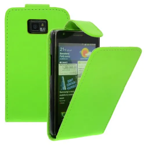 FLIP калъф за Samsung Galaxy S2 i9100 Green