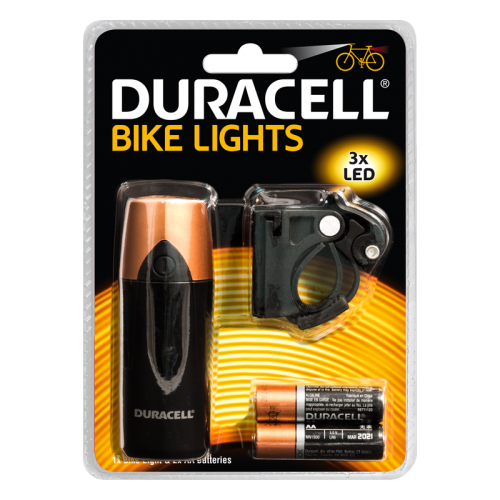 Фенер за велосипед Duracell Bike Light F01 + 2xAA BL1